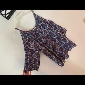 Floral Open Shoulder Blouse